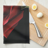 Rote Rose Geschirrtuch (Viertel Falte)