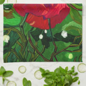 ROTE ROSE  GESCHIRRTUCH (Gefaltet)