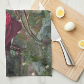 Rote Rose Geschirrtuch (Viertel Falte)