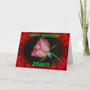ROTE ROSE GESCHLOSSEN BIRTHDAY CARD KARTE