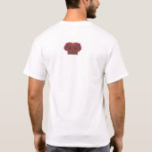 Rote Rose Gesicht. T-Shirt (Rückseite)