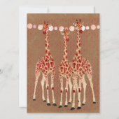 Rote Rose Giraffen zum Geburtstag Einladung (Rückseite)