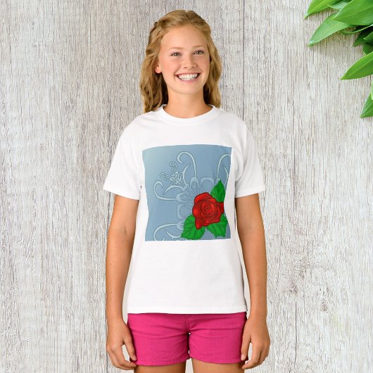 Rote Rose Girls T - Shirt