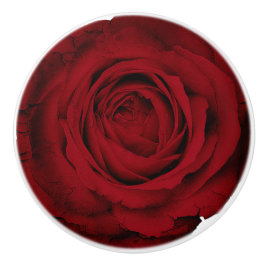 Rote Rose Glam Custom Dresser Cabinet Knobs Keramikknauf