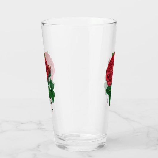 Rote Rose Glas (Rechts)