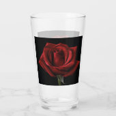 Rote Rose Glas (Rückseite)