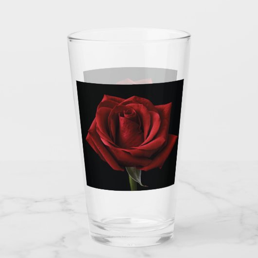 Rote Rose Glas (Vorderseite)
