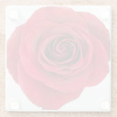 Rote Rose Glass Untersetzer (Rückseite)