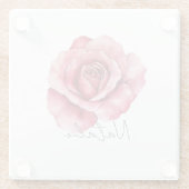 Rote Rose Glasuntersetzer (Rückseite)