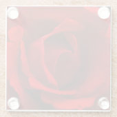 Rote Rose Glasuntersetzer (Rückseite)
