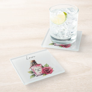 Rote Rose Glasuntersetzer