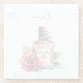 Rote Rose Glasuntersetzer (Rückseite)