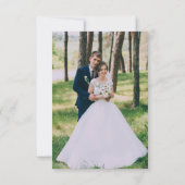 Rote Rose Gold Geometric Frame Wedding Vielen Dank Dankeskarte (Rückseite)