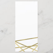 Rote Rose & Gold Lines Blumenrestaurant Elegantes Menükarte (Rückseite)