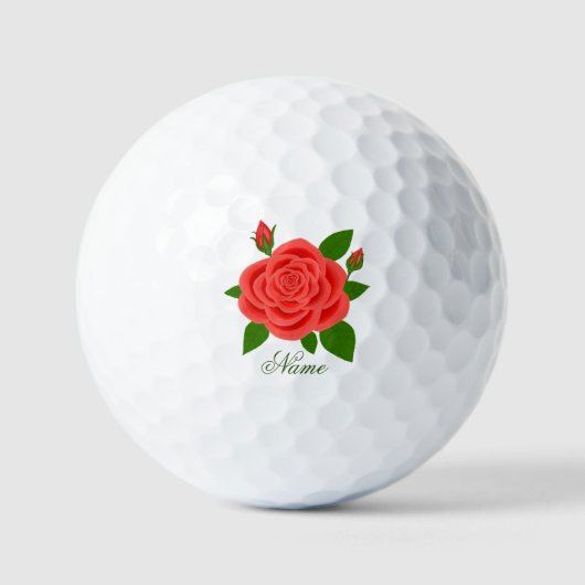 Rote Rose Golfball (Vorderseite)
