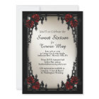 Rote Rose Gothic 16 . Geburtstag Iron Gate Gold