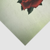 Rote Rose Gothic Green Seidenpapier (Ausschnitt)