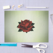 Rote Rose Gothic Green Seidenpapier (Handwerk)