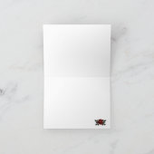 Rote Rose Gothic Wedding Iron Gate Antique Gold Dankeskarte (Innenseite)