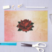 Rote Rose Gothic Wedding Peach Seidenpapier (Handwerk)