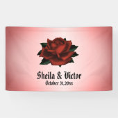 Rote Rose Gothic Wedding Personal Banner (Horizontal)
