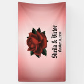Rote Rose Gothic Wedding Personal Banner (Vertikal)