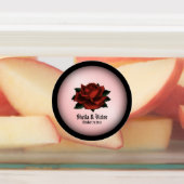 Rote Rose Gothic Wedding Personal Etiketten (Befestigt)