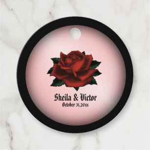 Rote Rose Gothic Wedding Personal Geschenkanhänger