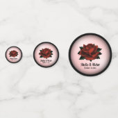 Rote Rose Gothic Wedding Personal Konfetti (Vorderseiten)