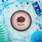Rote Rose Gothic Wedding Personal Pappteller (Party)