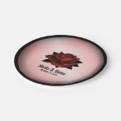 Rote Rose Gothic Wedding Personal Pappteller (Schrägansicht)