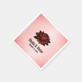 Rote Rose Gothic Wedding Personal Serviette (Ecke)