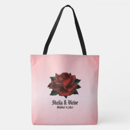Rote Rose Gothic Wedding Personal Tasche