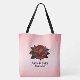 Rote Rose Gothic Wedding Personal Tasche