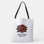 Rote Rose Gothic Wedding Personal Tote Bag Tasche (Vorderseite)