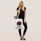 Rote Rose Gothic Wedding Personal Tote Bag Tasche (Am Model)