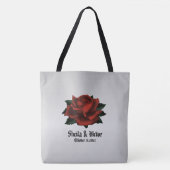 Rote Rose Gothic Wedding Personal Tote Bag Tasche (Vorderseite)