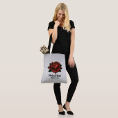 Rote Rose Gothic Wedding Personal Tote Bag Tasche (Am Model)