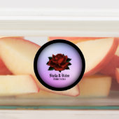 Rote Rose Gothic Wedding Personalisiert Lila Etiketten (Befestigt)