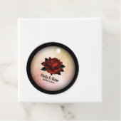 Rote Rose Gothic Wedding Personalisiert Peach Geschenkanhänger (Beispiel)
