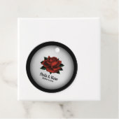 Rote Rose Gothic Wedding personalize Geschenkanhänger (Beispiel)