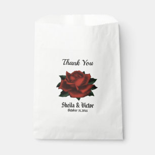 Rote Rose Gothic Wedding Persönlicher Dank Geschenktütchen