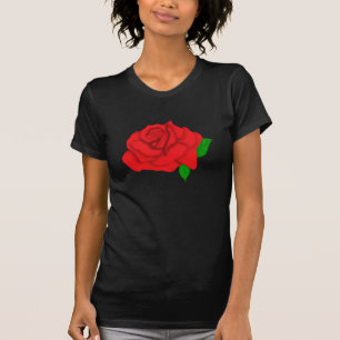Rote Rose Grafik T-Shirt