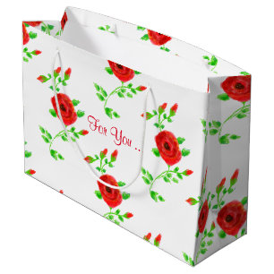 Rote Rose Große Geschenktüte
