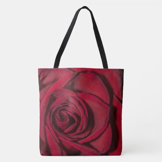 Rote Rose Große Tottasche Tasche (Vorderseite)