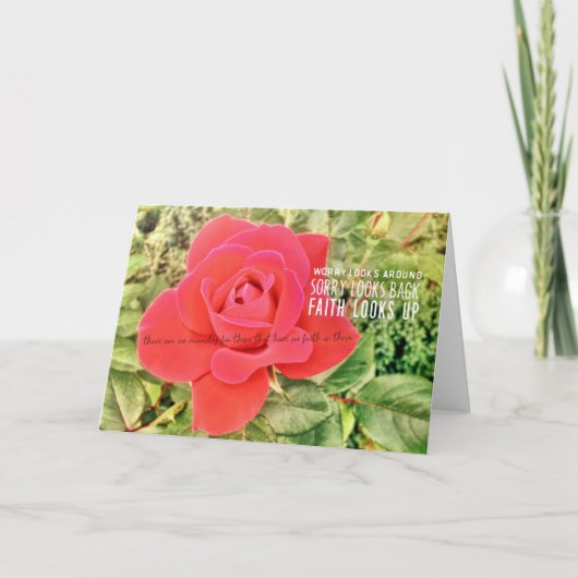 ROTE ROSE Grußkarte Dankeskarte (Vorderseite)