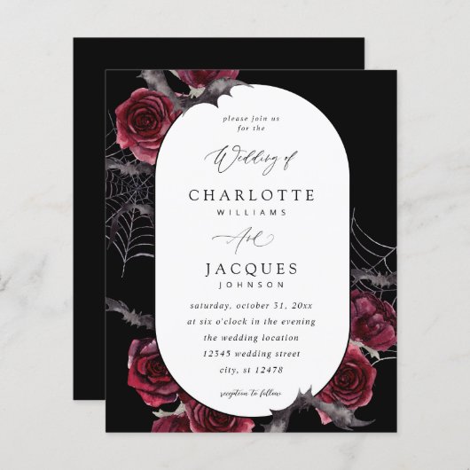 Rote Rose Halloween (Vorne/Hinten)