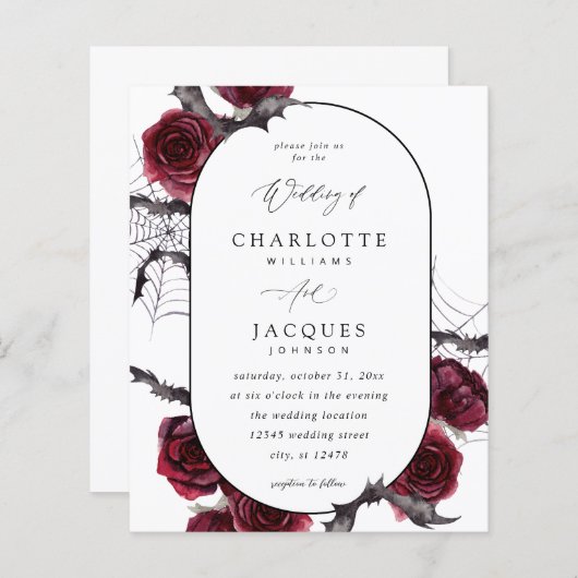 Rote Rose Halloween (Vorne/Hinten)