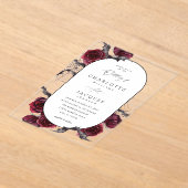 Rote Rose Halloween Bats Hochzeit Acryleinladungen (Ablage )