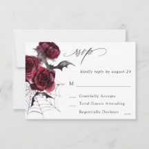 Rote Rose Halloween Fledermäuse auf UAWG